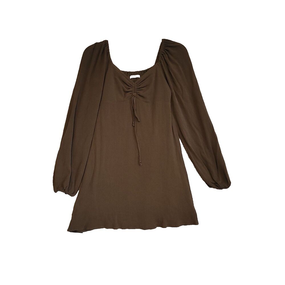 Copper Key Mini Dress XS Olive Green Long Sleeve Renaissance Festival Babydoll